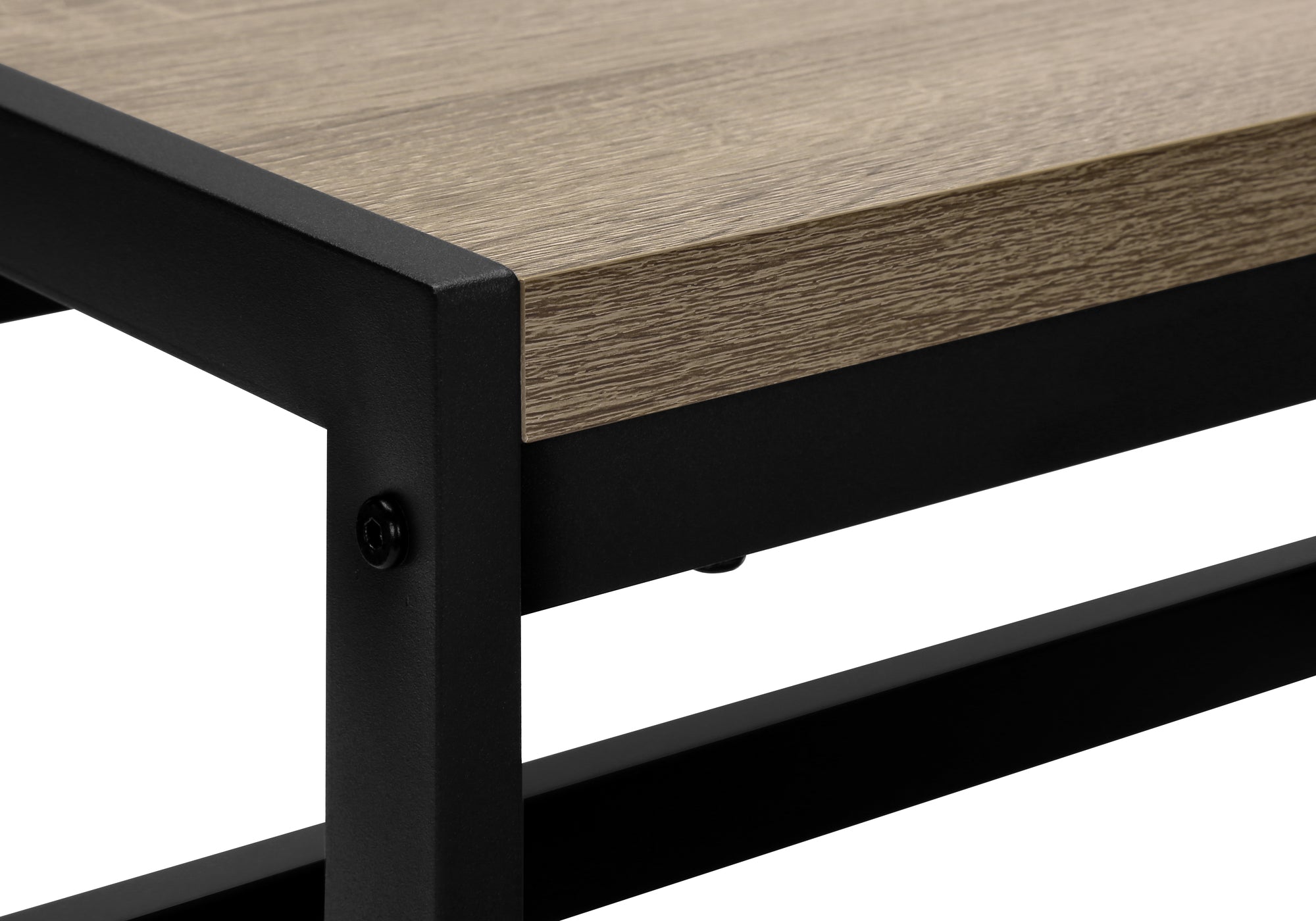 ÉCHELLE - TABOURET 2 MARCHES / TAUPE FONCÉ / MÉTAL NOIR