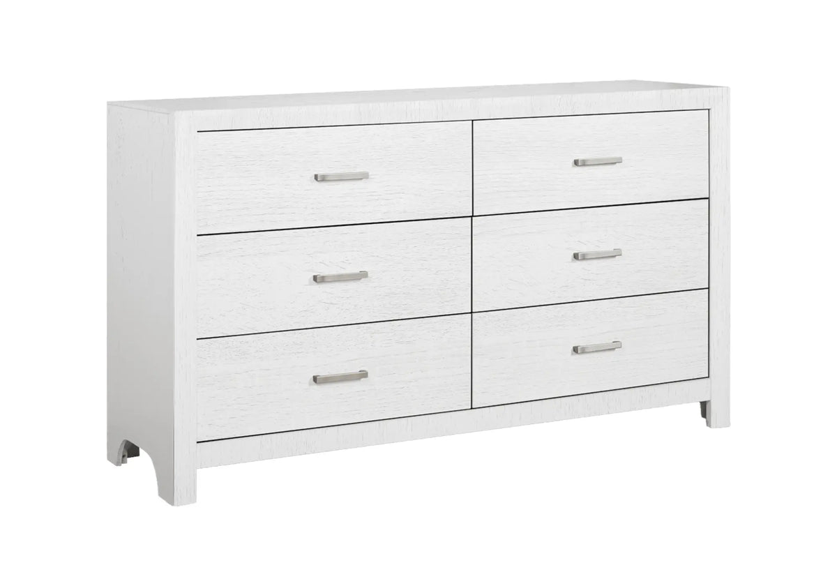 Commode 6 tiroirs – Fini chêne blanc