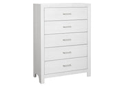Commode 5 tiroirs – Fini chêne blanc