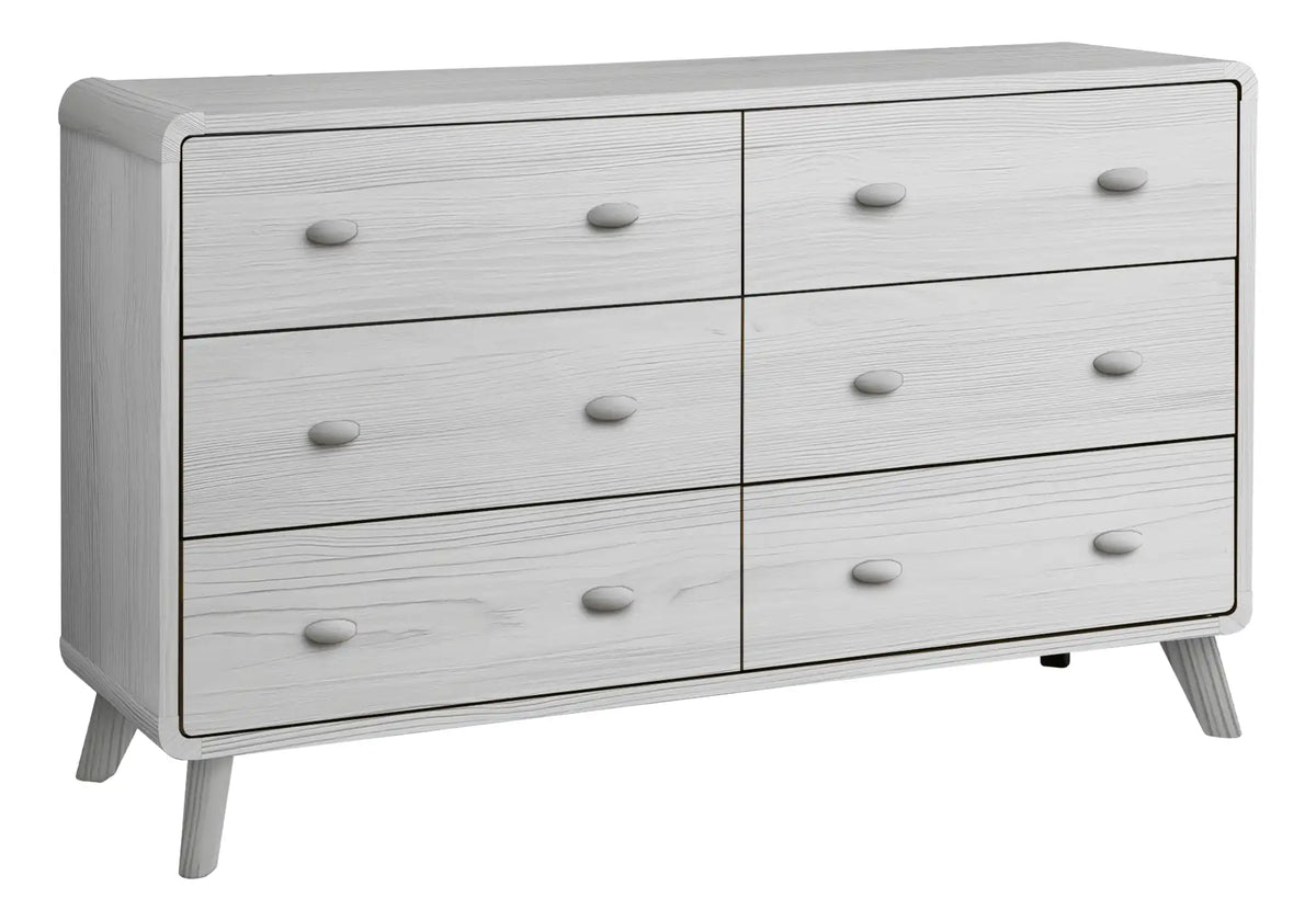 Commode 6 tiroirs Monarch Specialties – Fini chêne gris