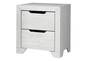 Table de chevet blanche à 2 tiroirs – Monarch Specialties