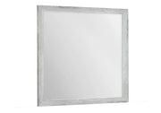 Miroir mural carré gris effet bois récupéré – 39,5 po