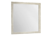 Miroir mural carré en chêne blanchi – Cadre effet bois