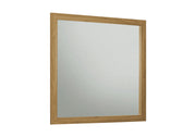 Miroir mural carré en chêne moyen – 39,5 po