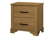 Table de chevet 2 tiroirs en chêne moyen – Style transitionnel