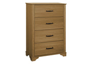 Commode 4 tiroirs en chêne moyen – Style transitionnel