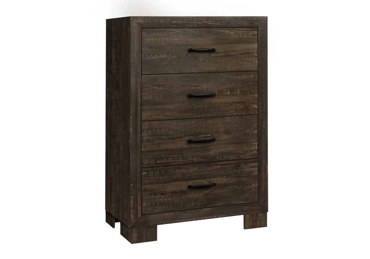 Commode 4 tiroirs – Fini chêne rustique