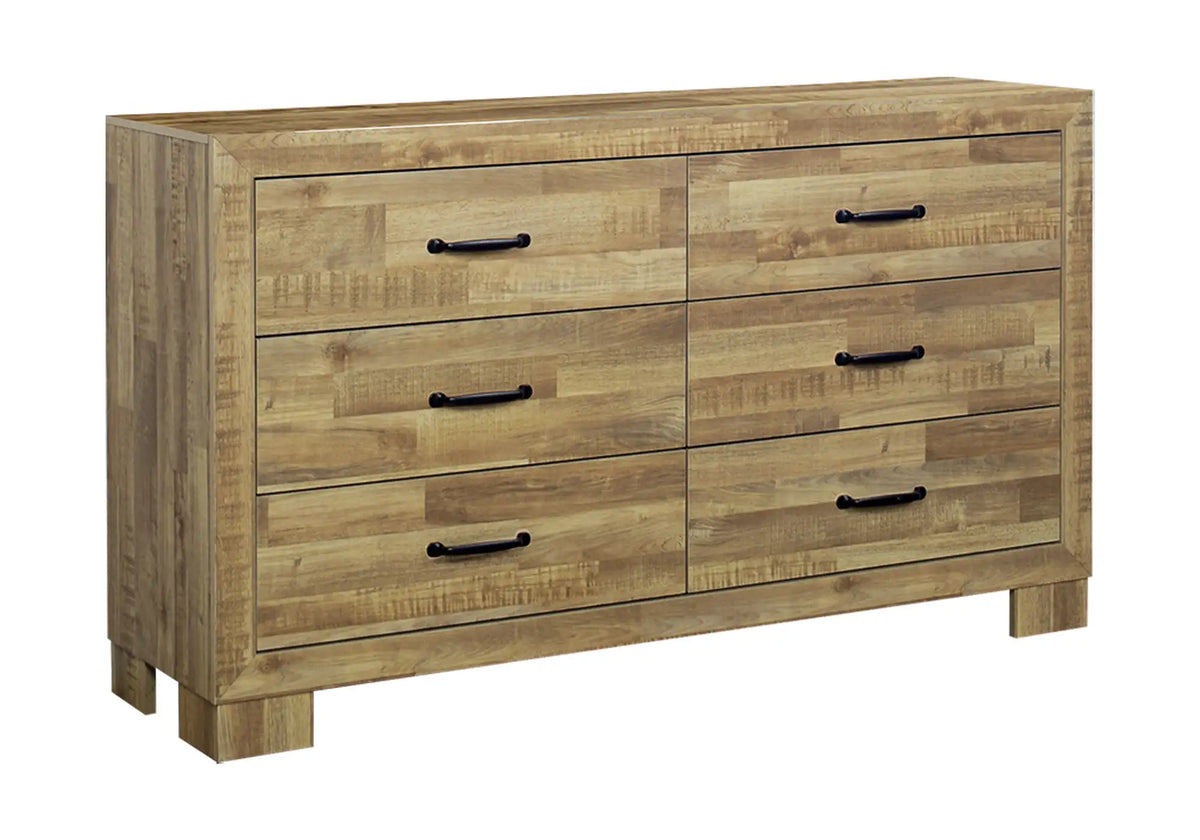 Commode 6 tiroirs – Fini chêne moyen