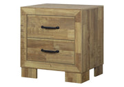 Table de chevet 2 tiroirs – Fini chêne moyen