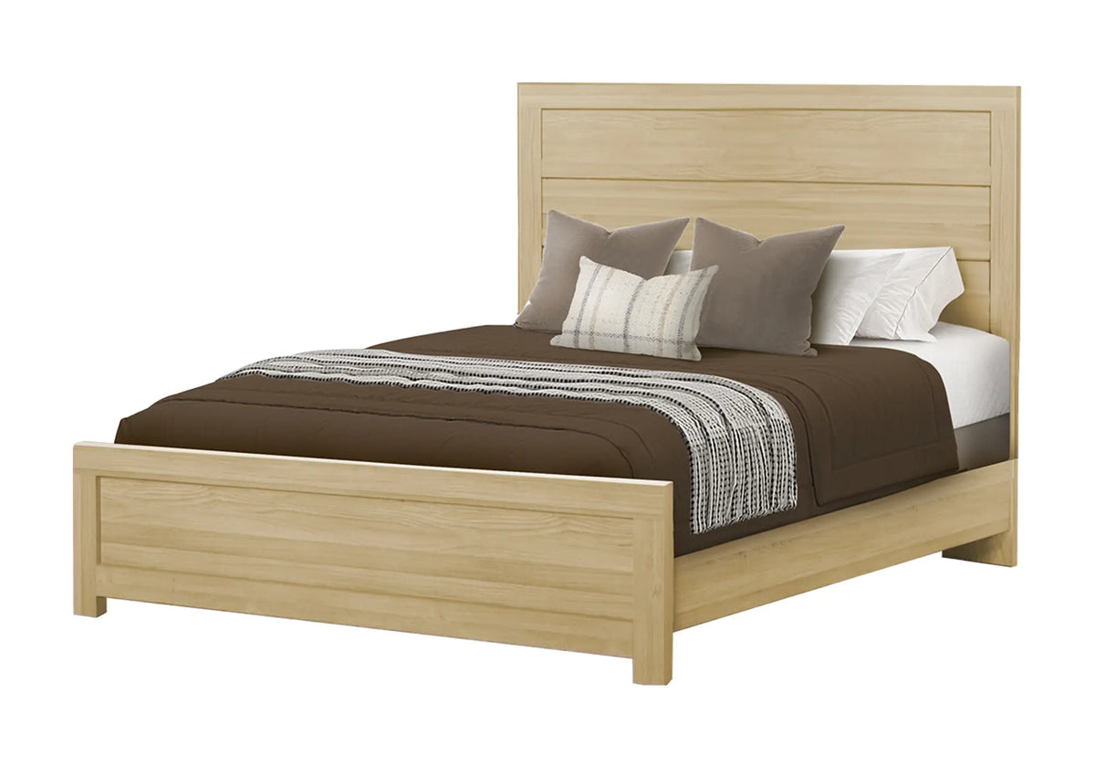 Lit Queen – Fini bois naturel - Meuble lit Montreal