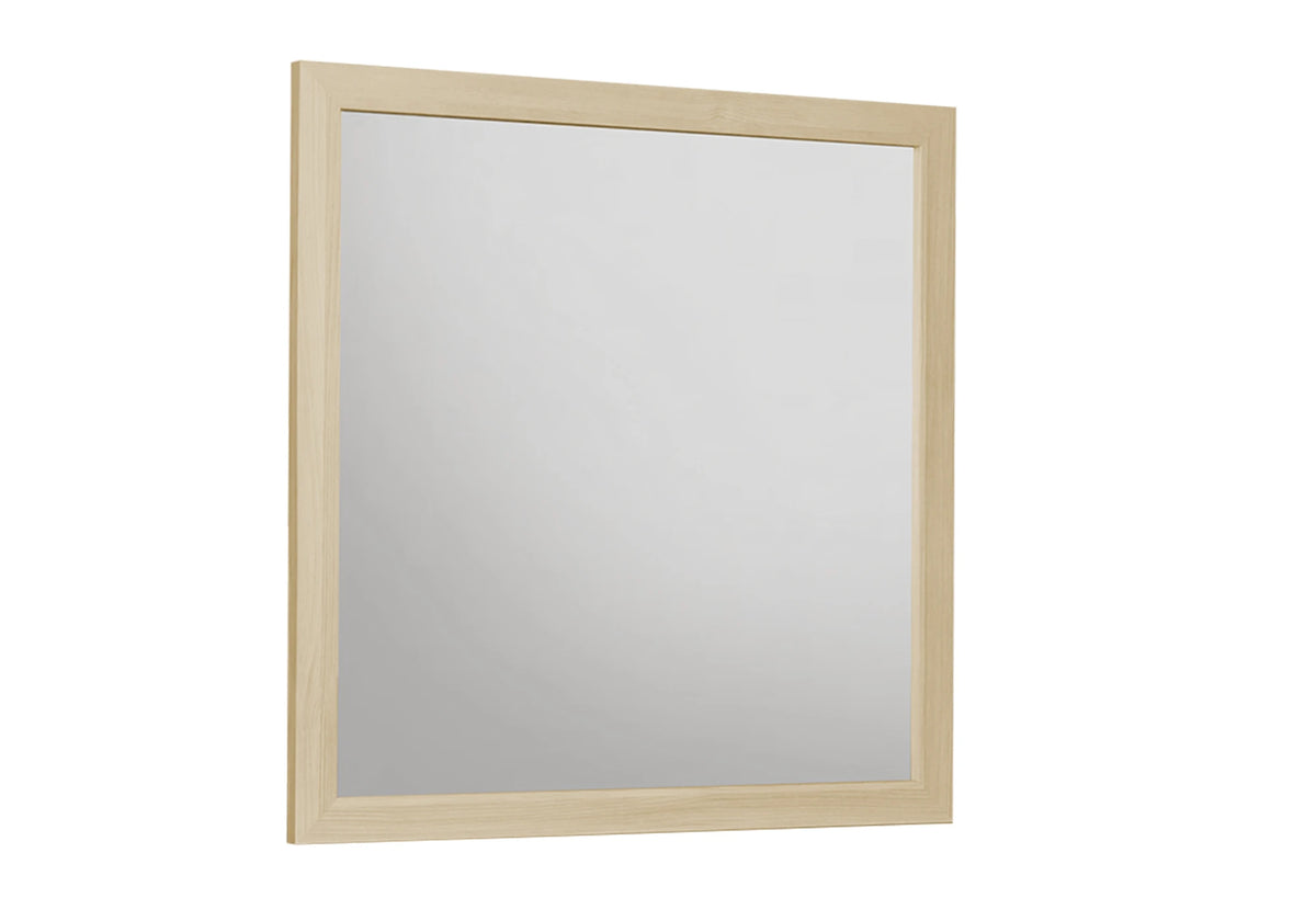 Miroir mural carré pour chambre – Fini naturel