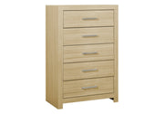 Commode 5 tiroirs pour chambre – Fini naturel