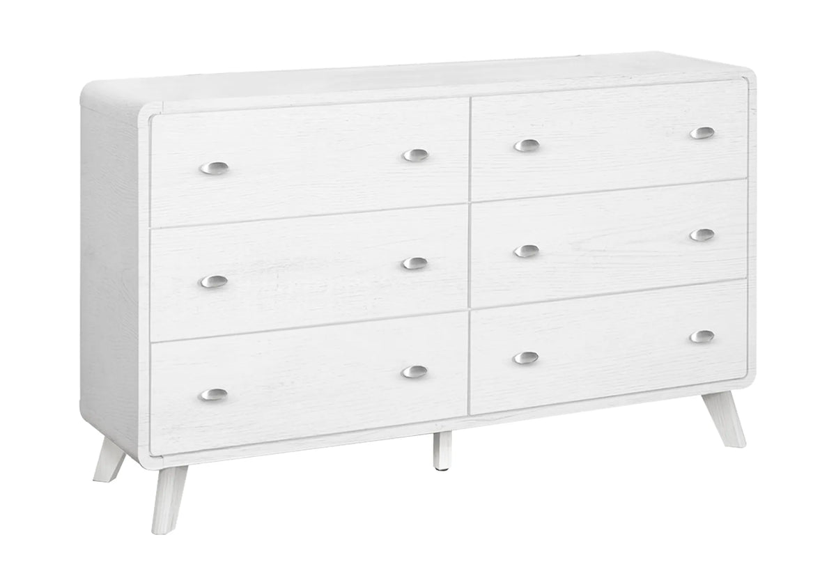 Commode 6 tiroirs – Fini chêne blanc
