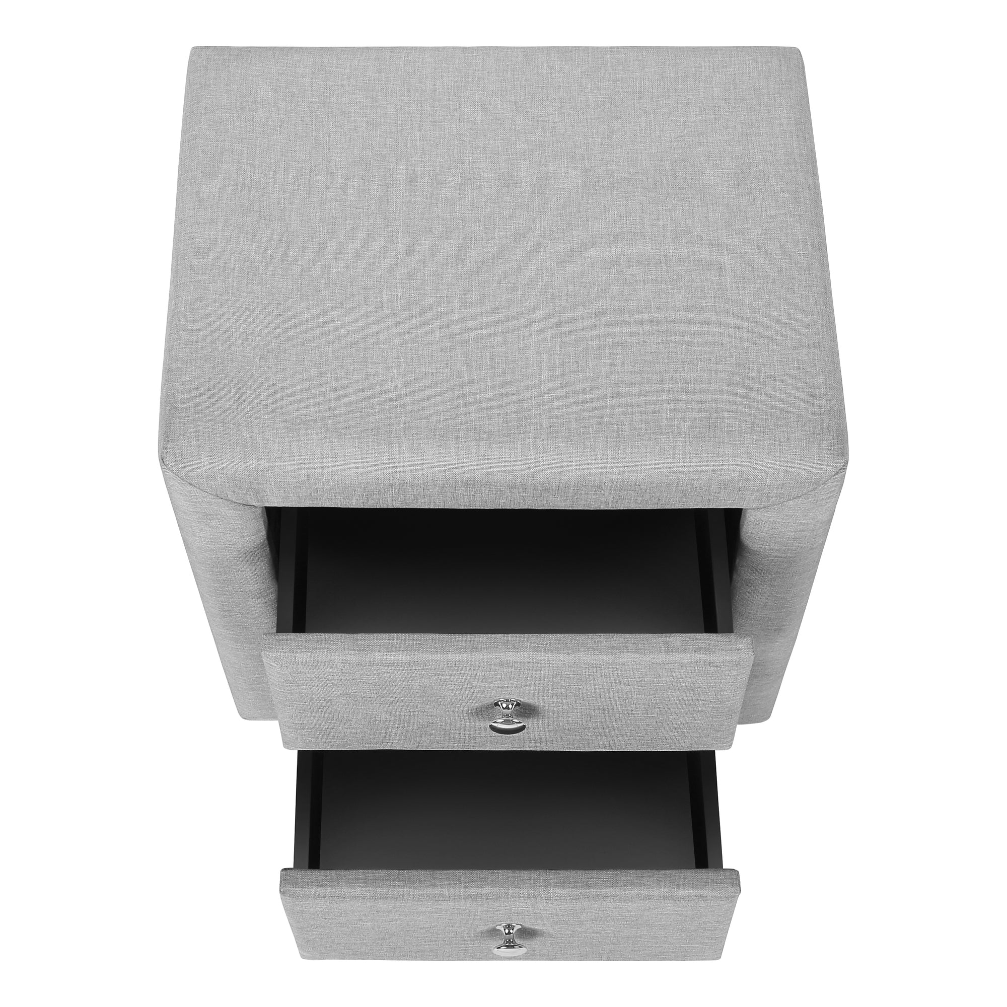 TABLE DE CHEVET - 21"H / LIN GRIS