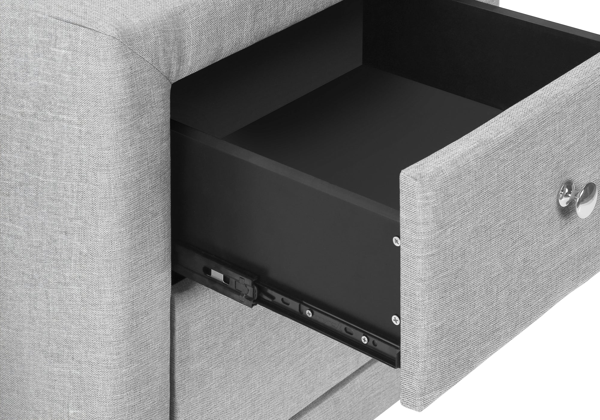 TABLE DE CHEVET - 21"H / LIN GRIS