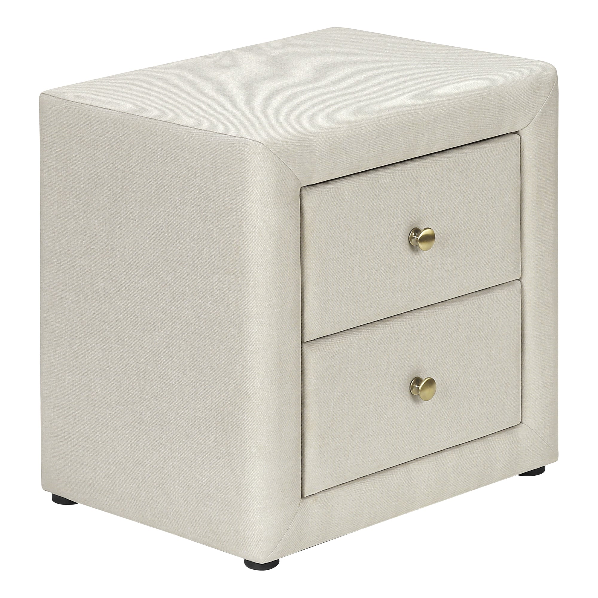 TABLE DE CHEVET - 21"H / LIN BEIGE