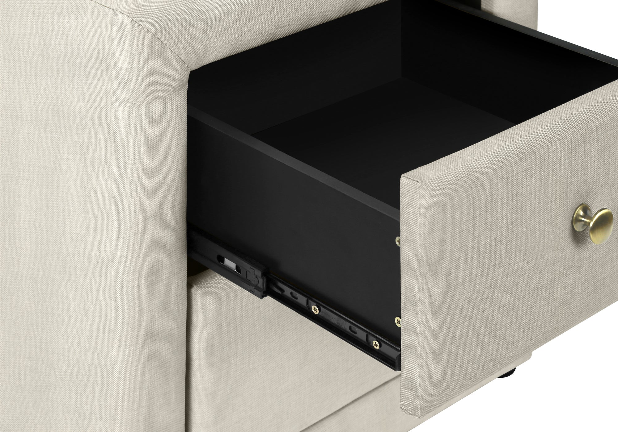 TABLE DE CHEVET - 21"H / LIN BEIGE