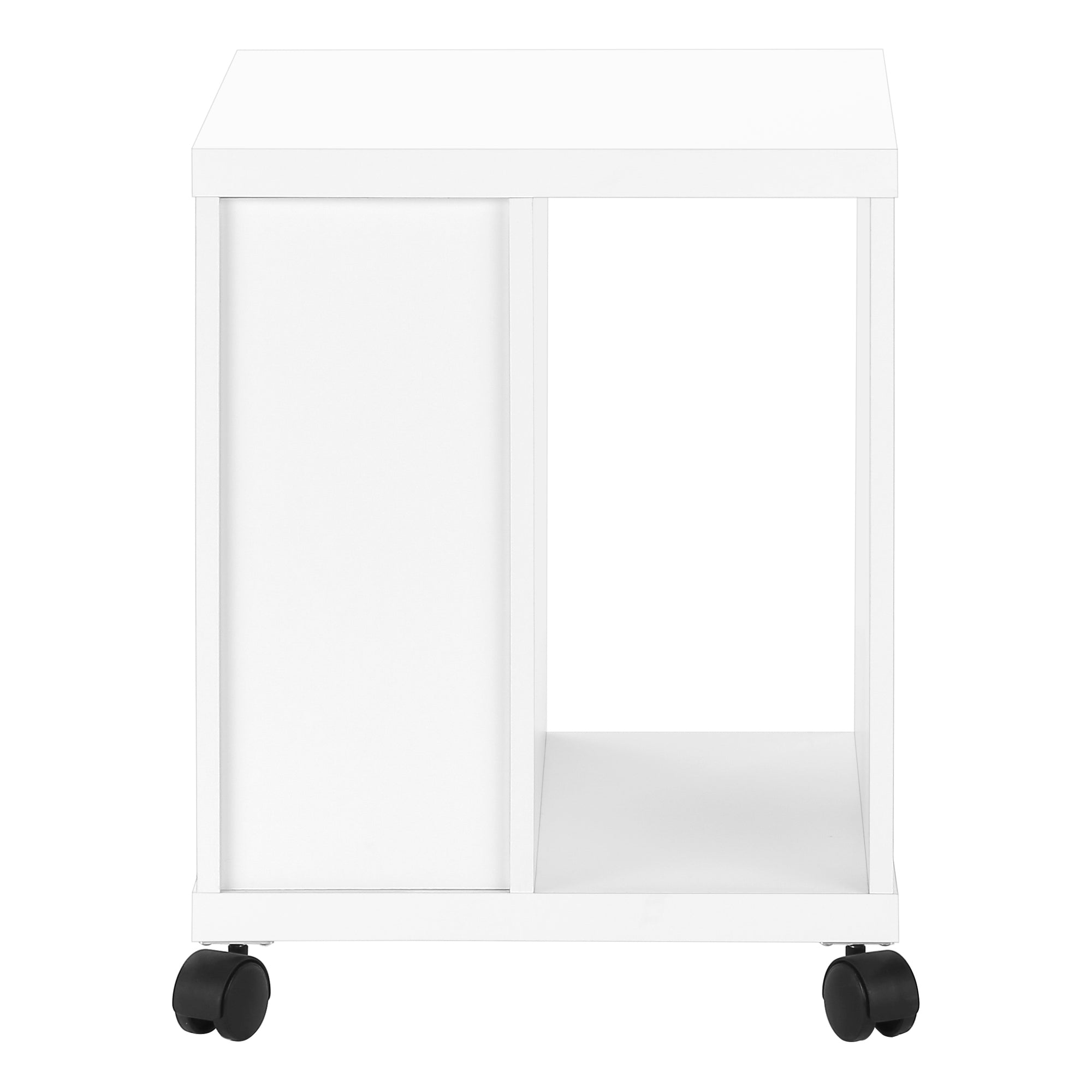 MEUBLE DE BUREAU - BLANC AVEC 2 TIROIRS SUR ROULETTES ( Meuble Mtl ) 