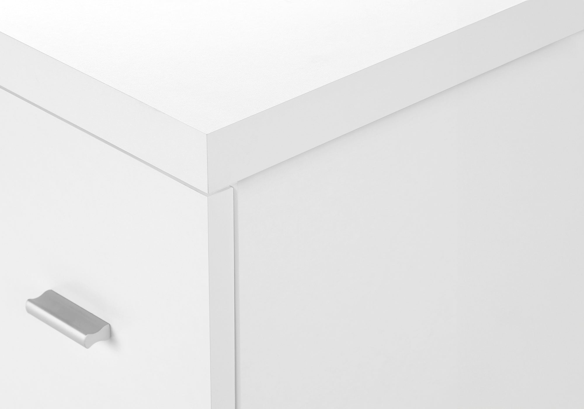 MEUBLE DE BUREAU - BLANC AVEC 2 TIROIRS SUR ROULETTES ( Meuble Mtl ) 