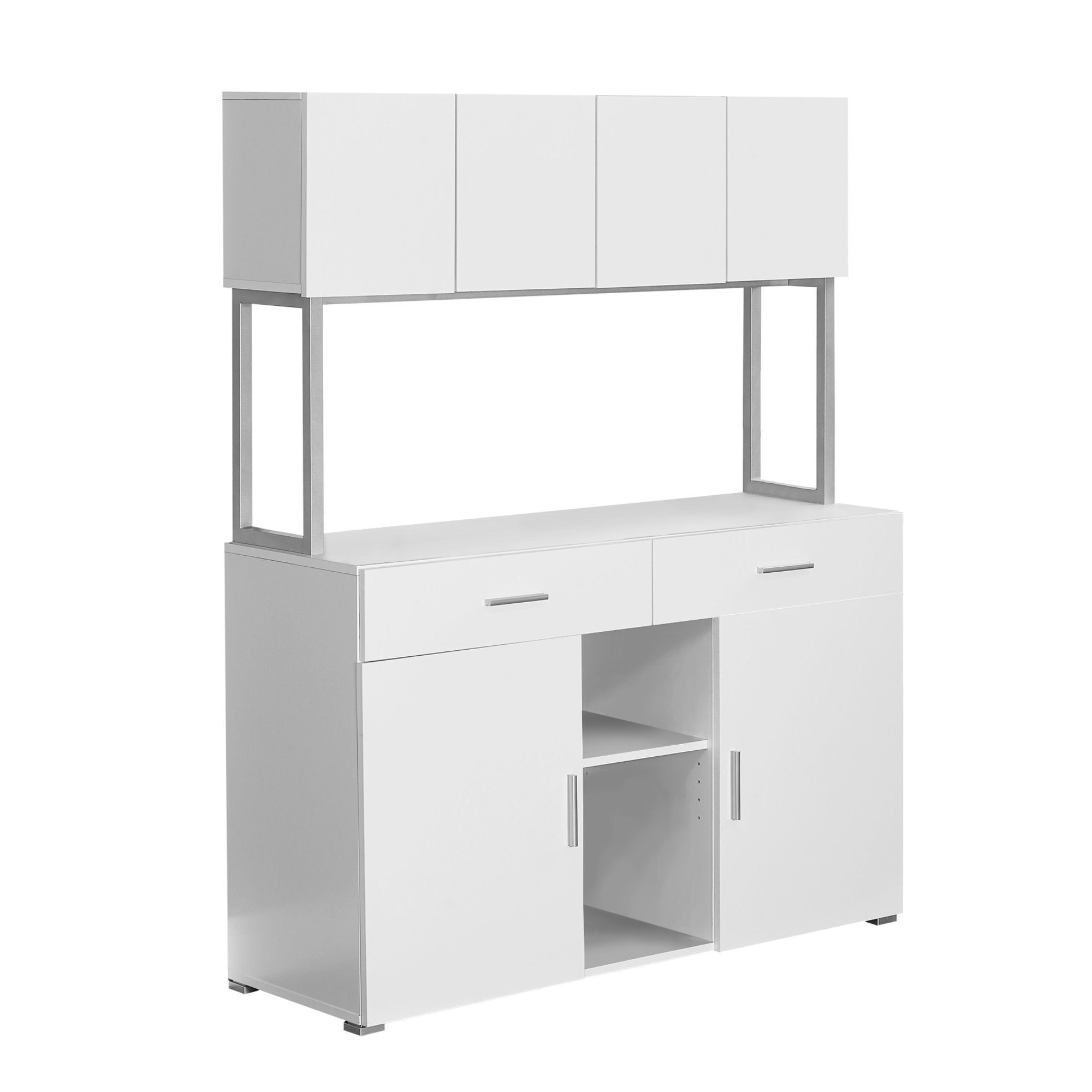ARMOIRE DE BUREAU - 48"L / CRÉDENCE DE RANGEMENT BLANCHE ( Meuble Mtl )