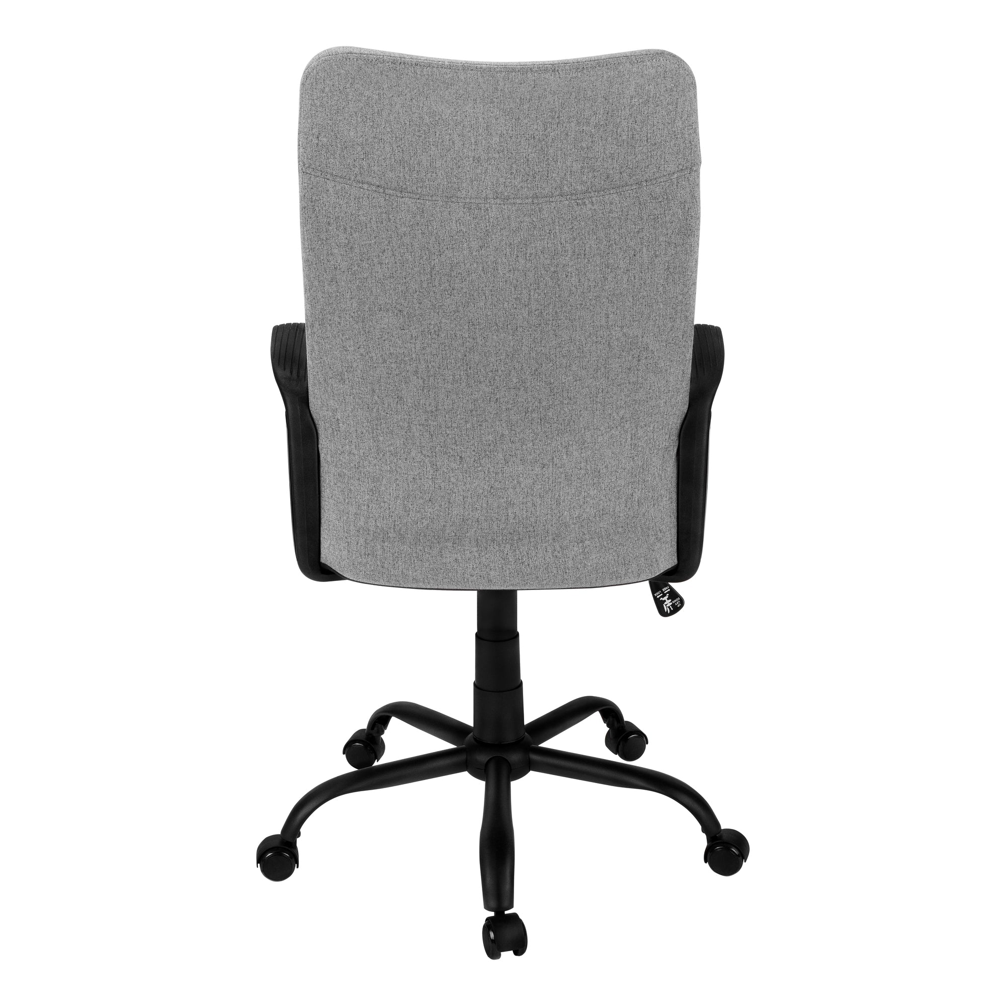 CHAISE DE BUREAU - NOIR / TISSU GRIS FONCÉ / MULTIPOSITIONS ( Meuble Mtl ) 