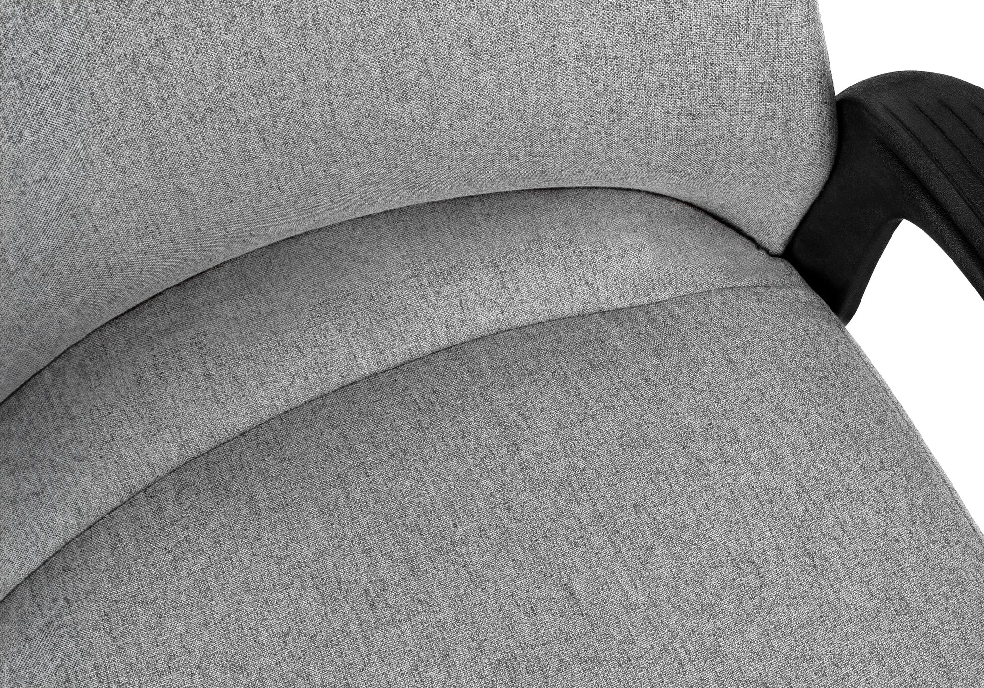 CHAISE DE BUREAU - NOIR / TISSU GRIS FONCÉ / MULTIPOSITIONS ( Meuble Mtl ) 