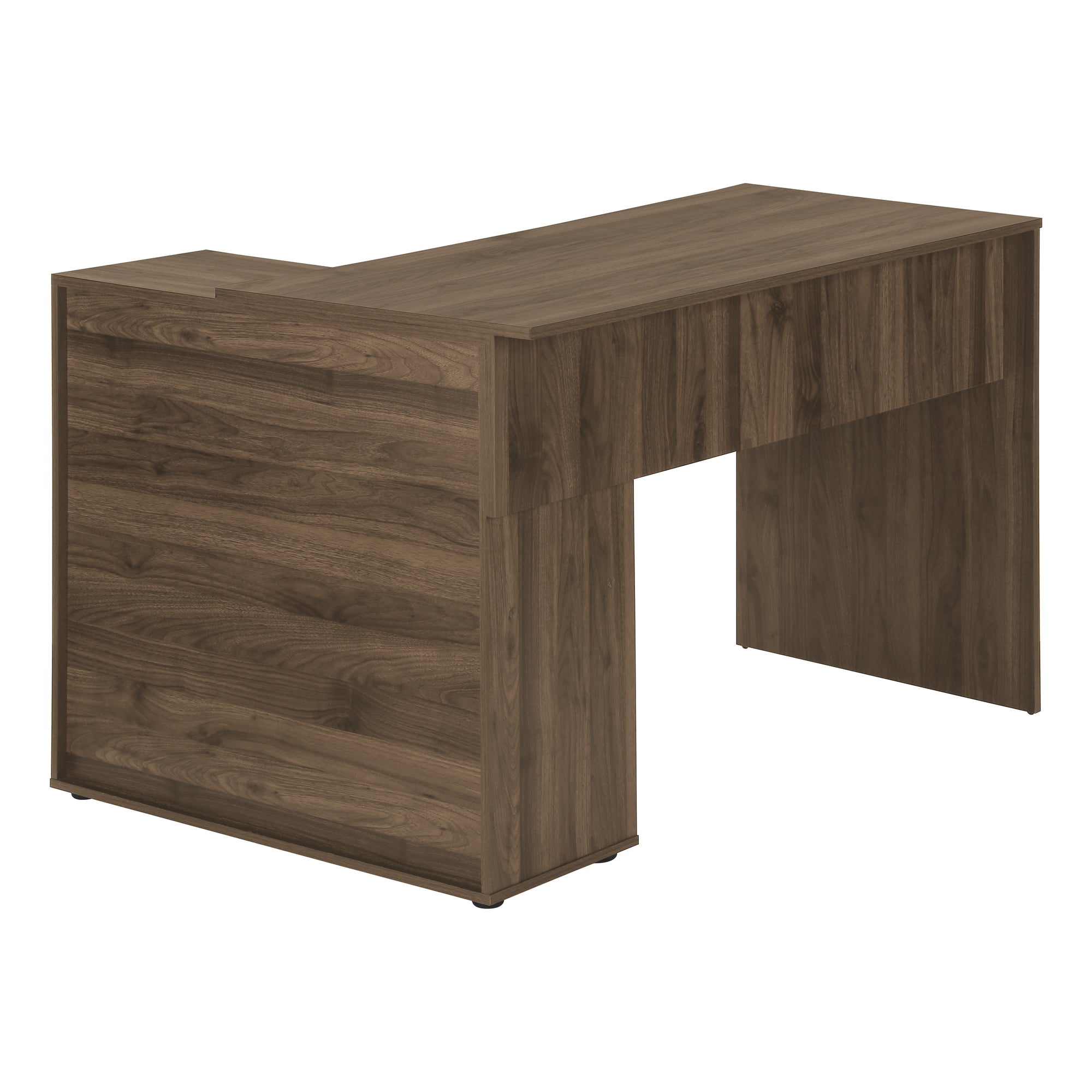 BUREAU D'ORDINATEUR - 46"L / NOYER FONCÉ / ARMOIRE DE RANGEMENT ( Meuble Mtl ) 