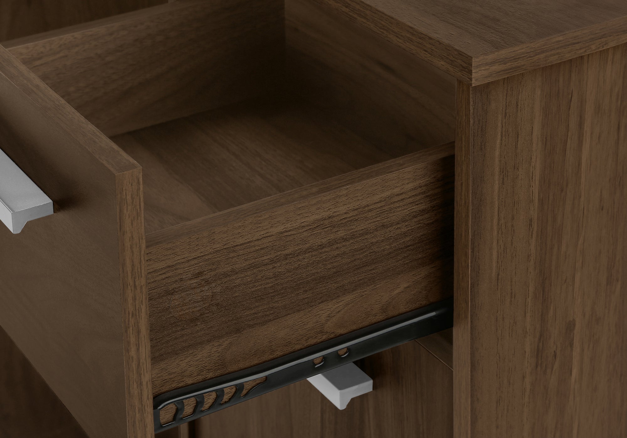 BUREAU D'ORDINATEUR - 46"L / NOYER FONCÉ / ARMOIRE DE RANGEMENT ( Meuble Mtl ) 