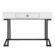 BUREAU D'ORDINATEUR - 42"L / BLANC / METAL NOIR 