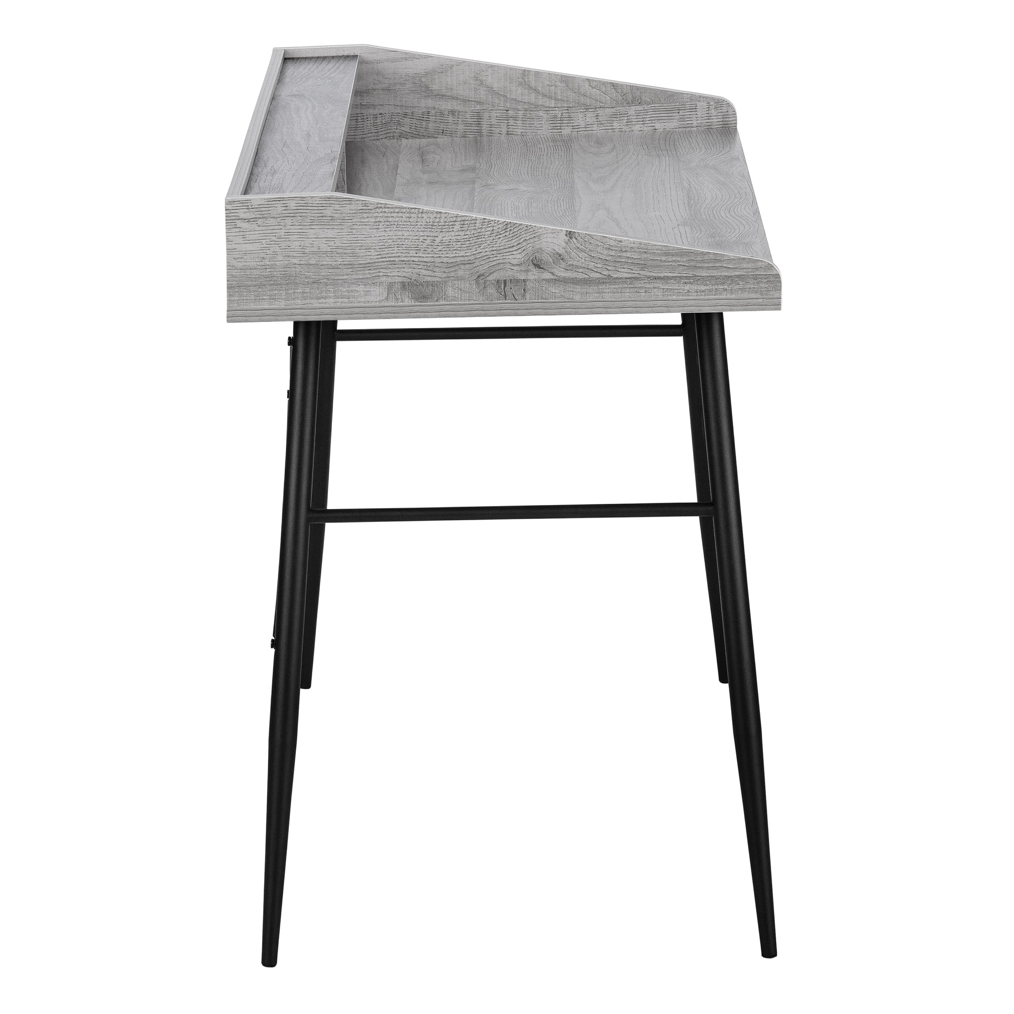 BUREAU D'ORDINATEUR - 48"L / GRIS / METAL NOIR ( Meuble Mtl )