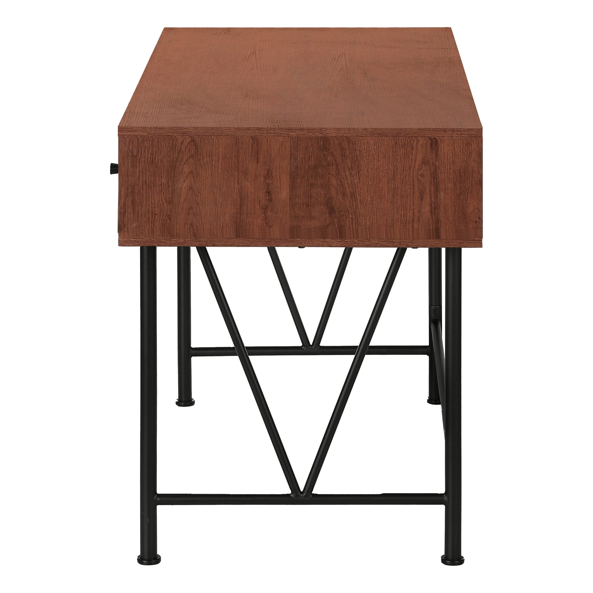 BUREAU D'ORDINATEUR - 48"L / CERISE / METAL NOIR ( Meuble Mtl ) 