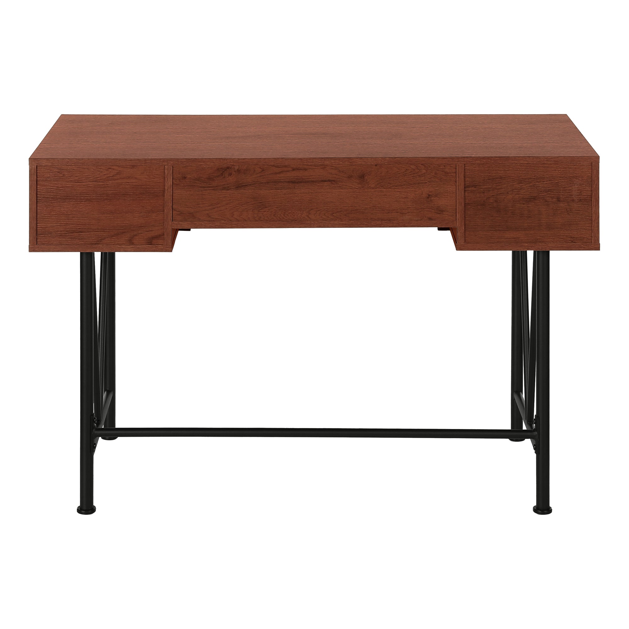 BUREAU D'ORDINATEUR - 48"L / CERISE / METAL NOIR ( Meuble Mtl ) 