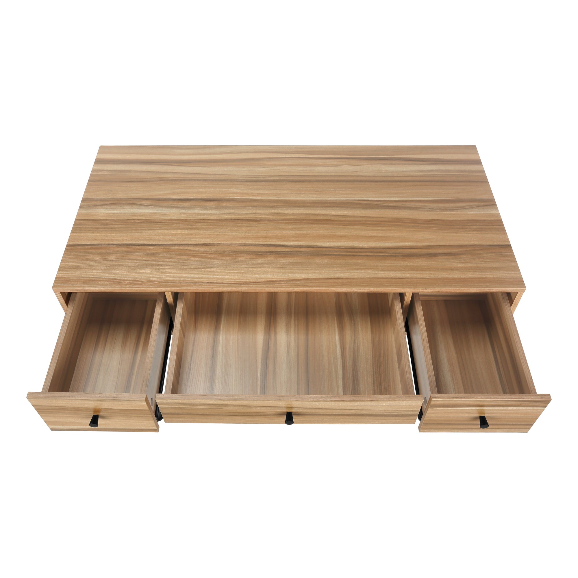 BUREAU D'ORDINATEUR - 48"L / BOIS DE RÉCUPÉRATION LÉGER / MÉTAL NOIR ( Meuble Mtl ) 