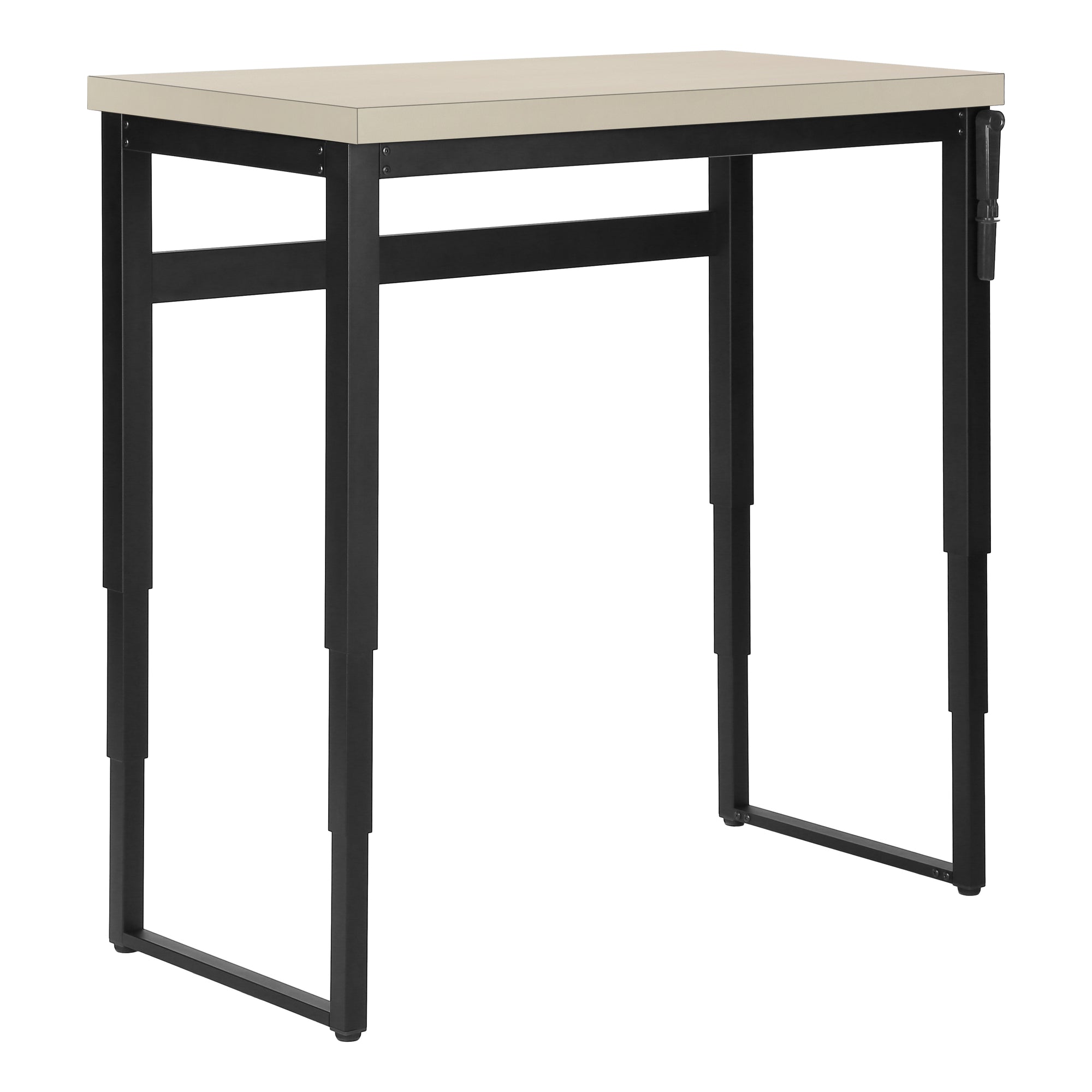 BUREAU D'ORDINATEUR - 48"L / TAUPE MODERNE / HAUTEUR AJUSTABLE / NOIR ( Meuble Mtl ) 