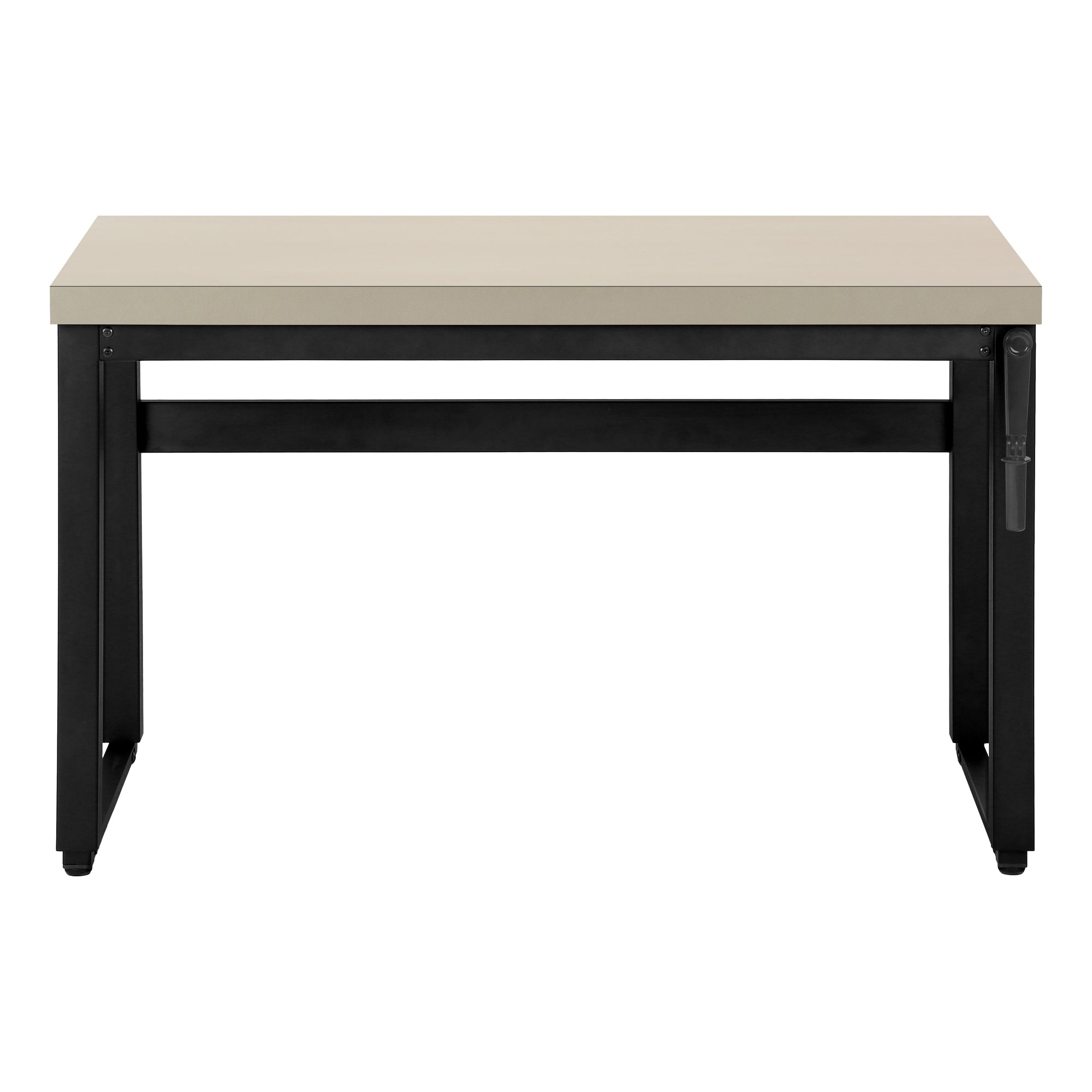 BUREAU D'ORDINATEUR - 48"L / TAUPE MODERNE / HAUTEUR AJUSTABLE / NOIR ( Meuble Mtl ) 