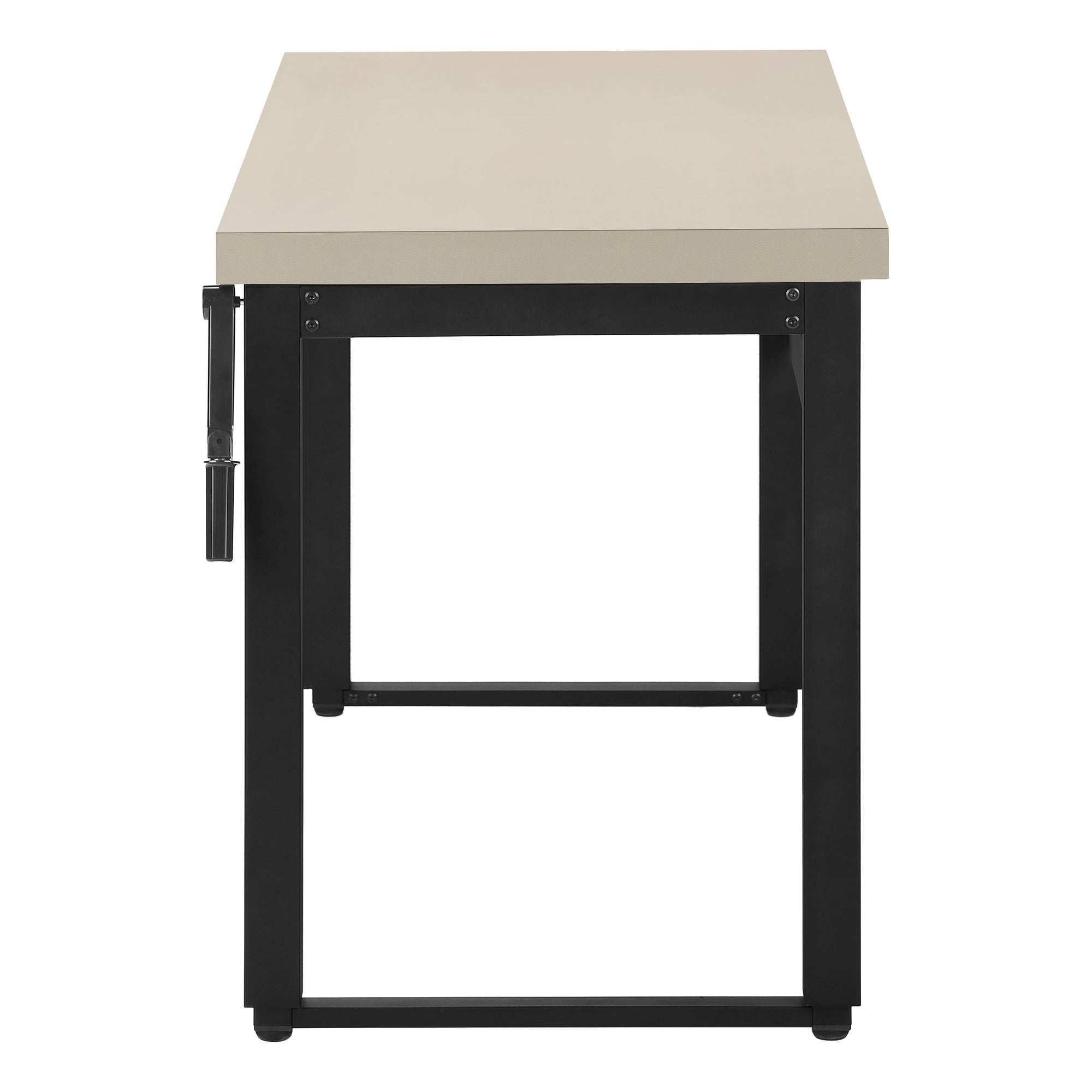 BUREAU D'ORDINATEUR - 48"L / TAUPE MODERNE / HAUTEUR AJUSTABLE / NOIR ( Meuble Mtl ) 