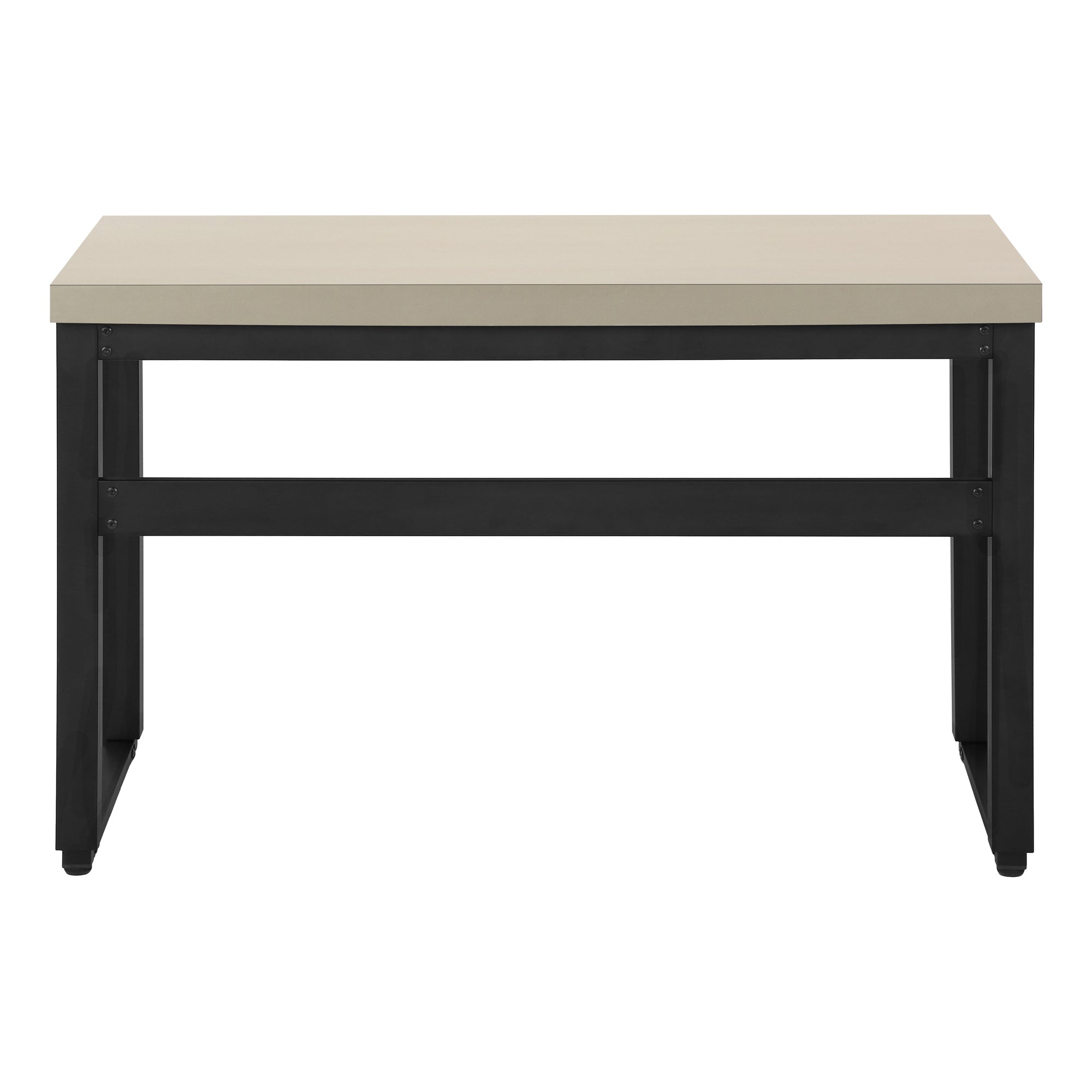 BUREAU D'ORDINATEUR - 48"L / TAUPE MODERNE / HAUTEUR AJUSTABLE / NOIR ( Meuble Mtl ) 