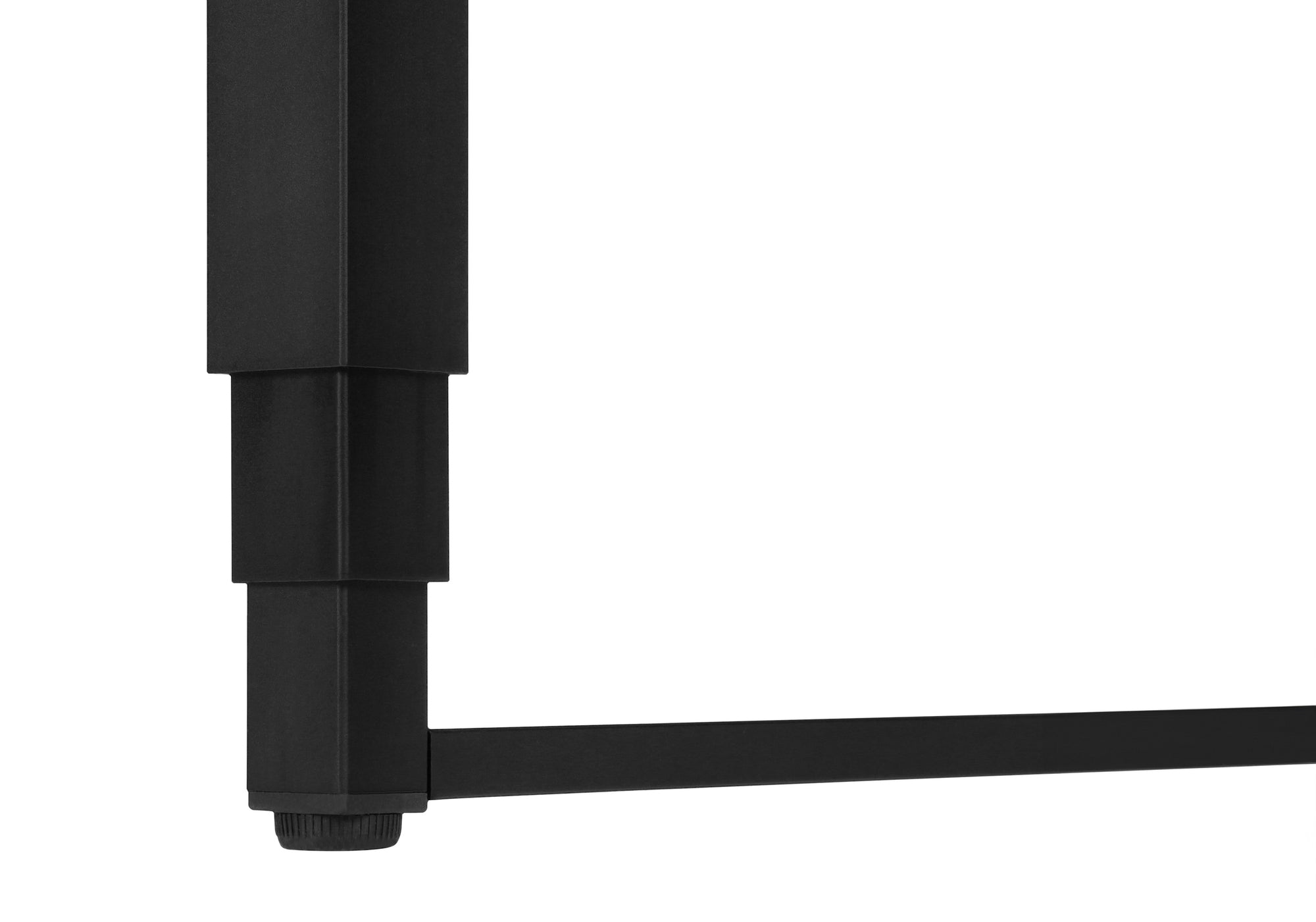 BUREAU D'ORDINATEUR - 48"L / GRIS MODERNE / HAUTEUR AJUSTABLE/ NOIR 