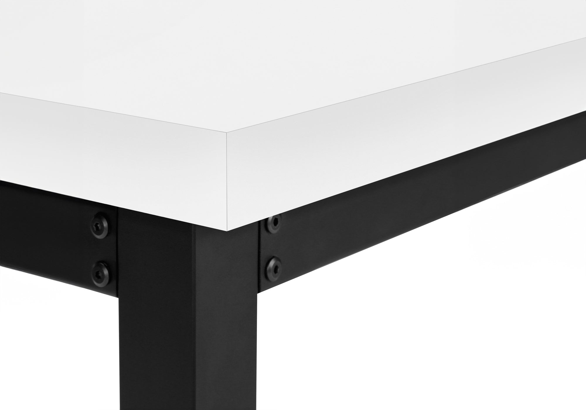 BUREAU D'ORDINATEUR - 48"L / BLANC / HAUTEUR AJUSTABLE/ METAL NOIR ( Meuble Mtl ) 