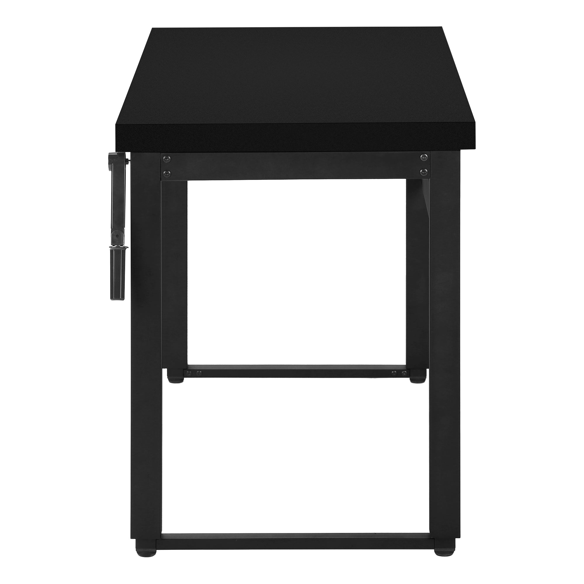 BUREAU D'ORDINATEUR - 48"L / NOIR / HAUTEUR AJUSTABLE/ METAL NOIR ( Meuble Mtl ) 