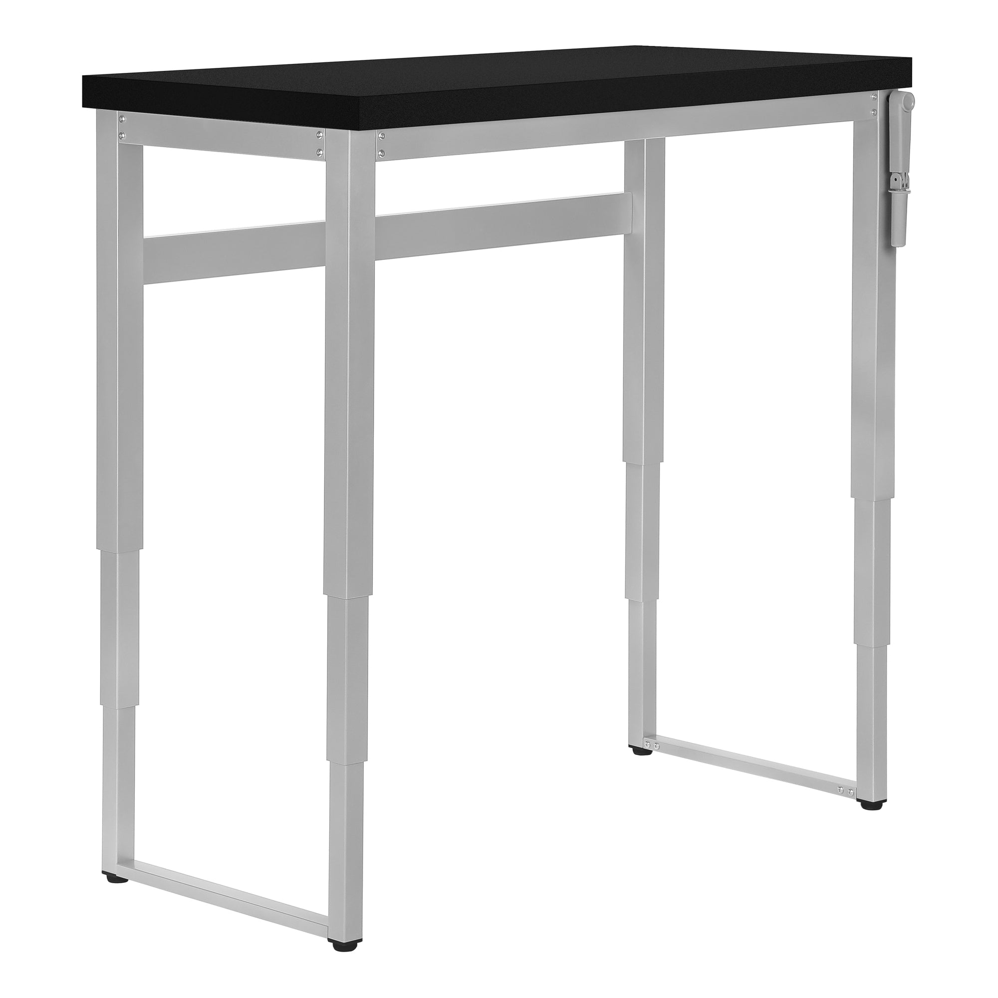 BUREAU D'ORDINATEUR - 48"L / NOIR / HAUTEUR AJUSTABLE/ METAL ARGENT ( Meuble Mtl ) 