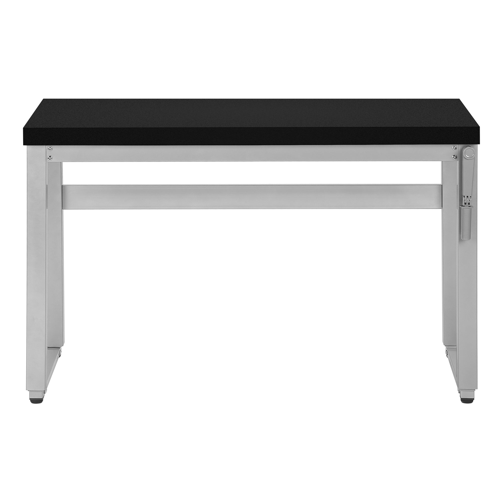 BUREAU D'ORDINATEUR - 48"L / NOIR / HAUTEUR AJUSTABLE/ METAL ARGENT ( Meuble Mtl ) 