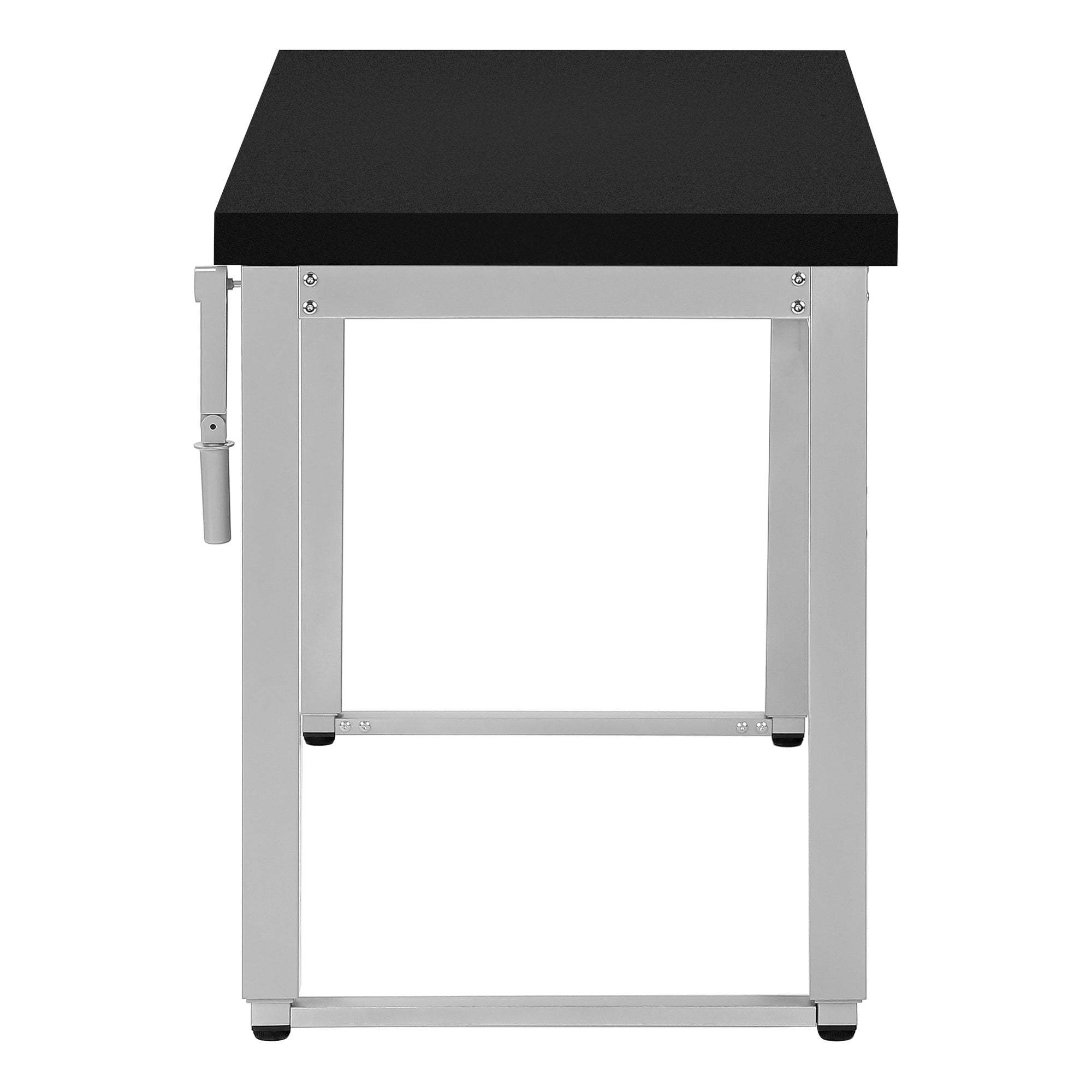 BUREAU D'ORDINATEUR - 48"L / NOIR / HAUTEUR AJUSTABLE/ METAL ARGENT ( Meuble Mtl ) 