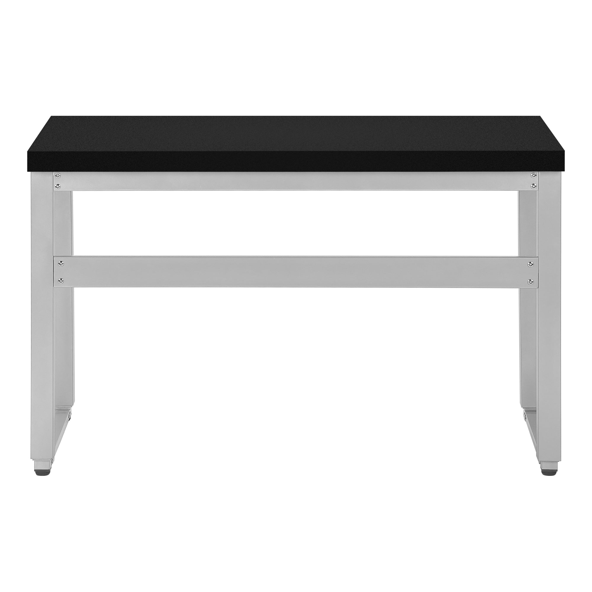 BUREAU D'ORDINATEUR - 48"L / NOIR / HAUTEUR AJUSTABLE/ METAL ARGENT ( Meuble Mtl ) 