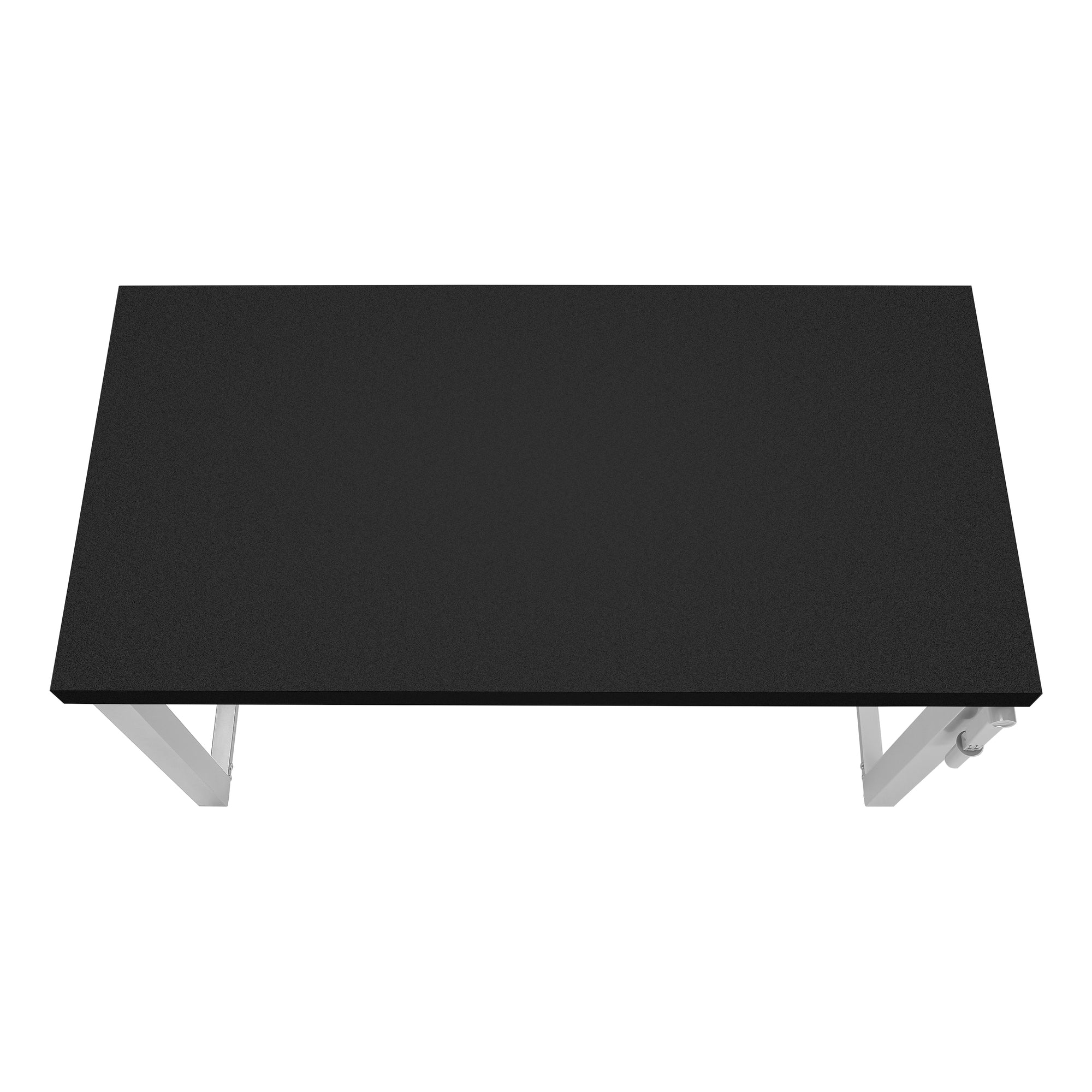 BUREAU D'ORDINATEUR - 48"L / NOIR / HAUTEUR AJUSTABLE/ METAL ARGENT ( Meuble Mtl ) 