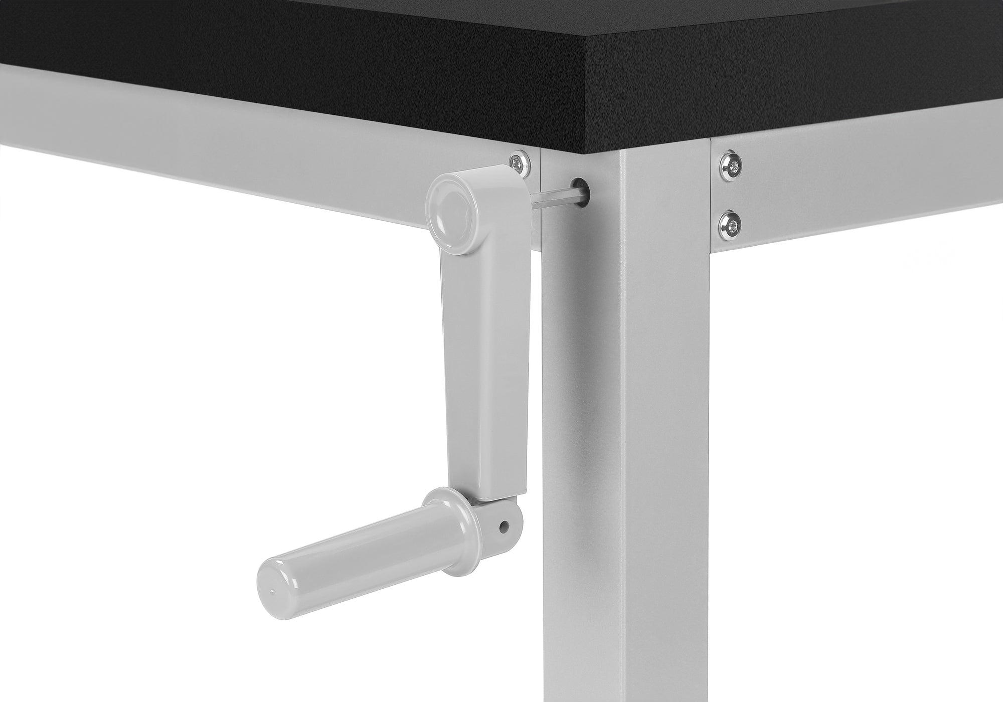 BUREAU D'ORDINATEUR - 48"L / NOIR / HAUTEUR AJUSTABLE/ METAL ARGENT ( Meuble Mtl ) 