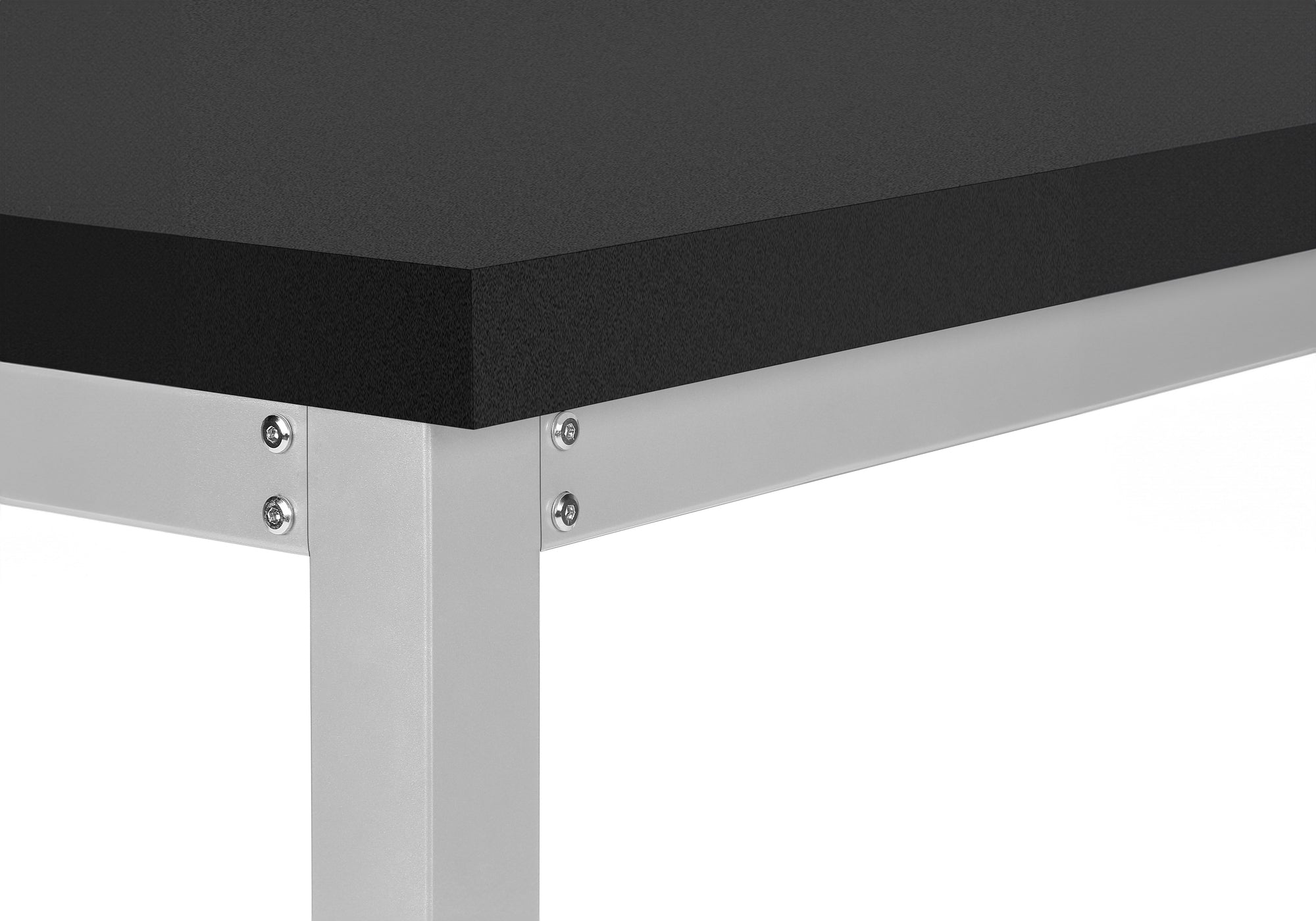 BUREAU D'ORDINATEUR - 48"L / NOIR / HAUTEUR AJUSTABLE/ METAL ARGENT ( Meuble Mtl ) 