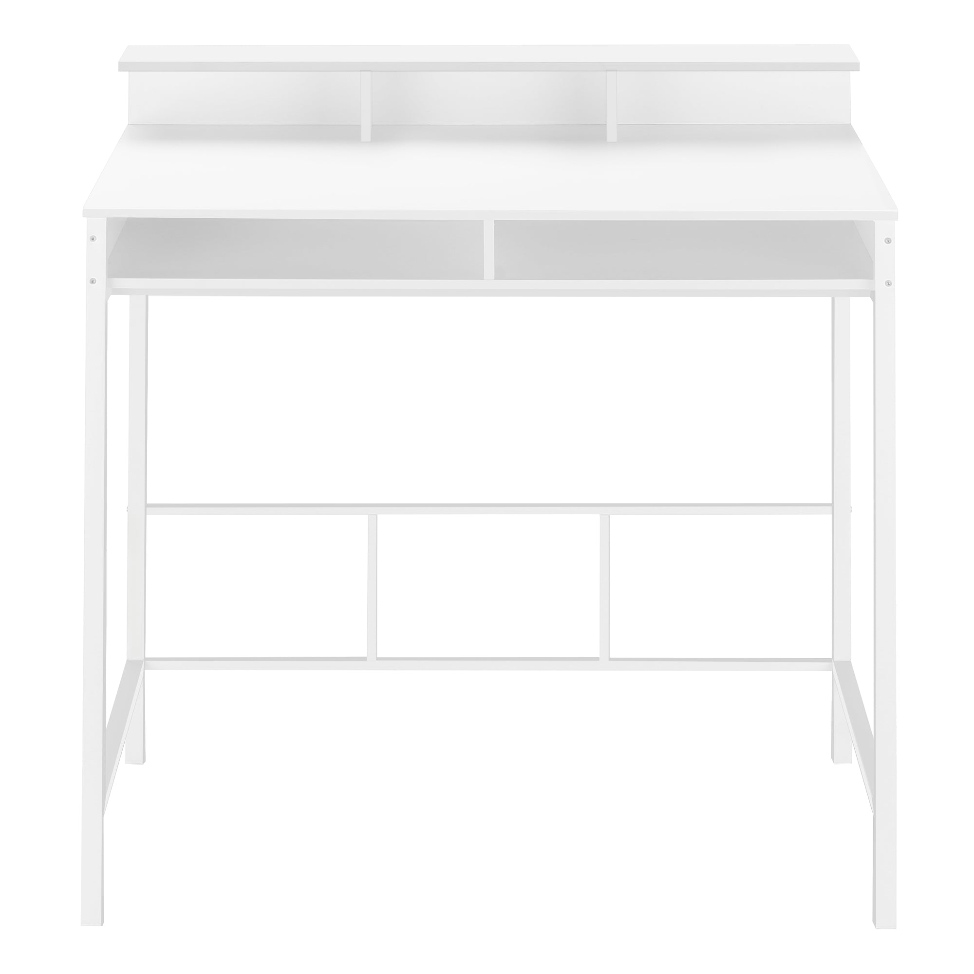 BUREAU D'ORDINATEUR - 48"L / BLANC / HAUTEUR DEBOUT BLANC ( Meuble Mtl ) 