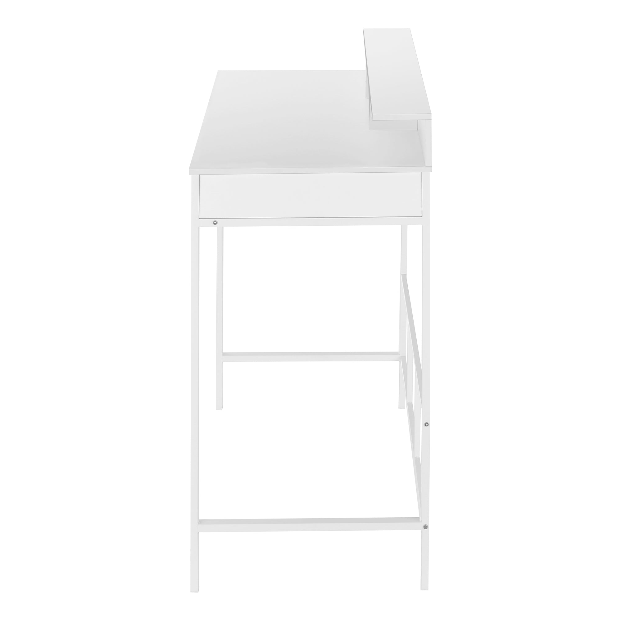 BUREAU D'ORDINATEUR - 48"L / BLANC / HAUTEUR DEBOUT BLANC ( Meuble Mtl ) 