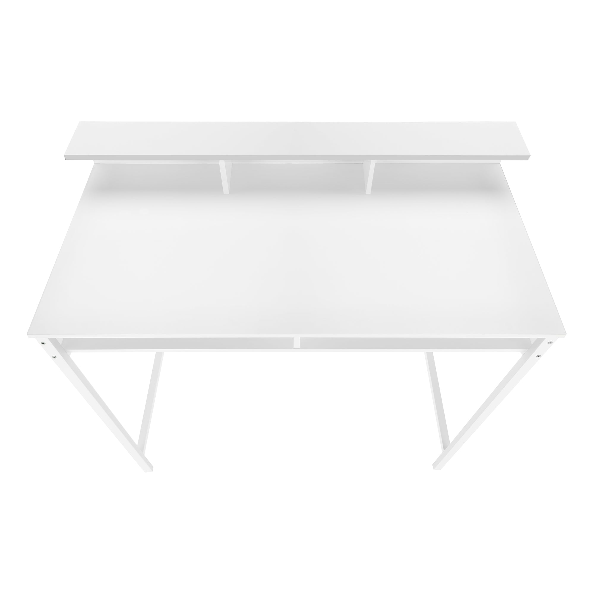BUREAU D'ORDINATEUR - 48"L / BLANC / HAUTEUR DEBOUT BLANC ( Meuble Mtl ) 